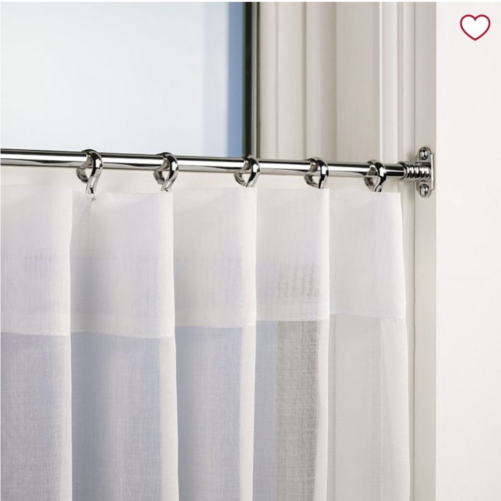 Rejuvenation Inside-Mount Cafe Set Drapery Hardware in Polished Nickel